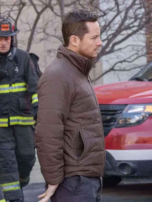 Shop Jesse Lee Soffer Chicago Med S11 Brown Puffer Jacket