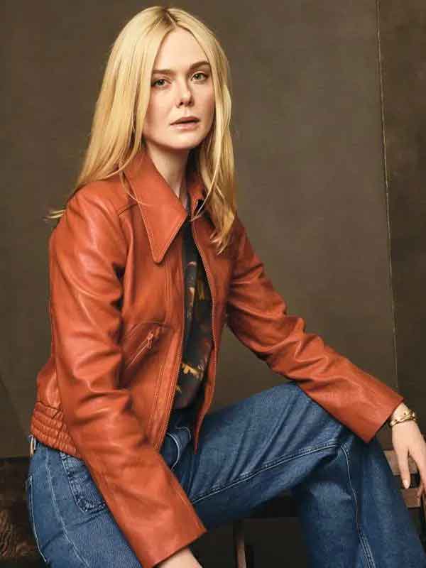 Buy Elle Fanning Margo’s Got Money Troubles Leather Jacket