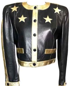Buy Miyoko American Idol S24 Stars Leather Jacket