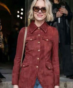 Buy NY Fashion Week Naomi Watts Suede Leather Jacket
