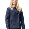 Buy New York City Gwyneth Paltrow Blue Wool Peacoat