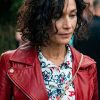 Shop Nicole Grimaudo Solo Mio 2026 Red Leather Jacket