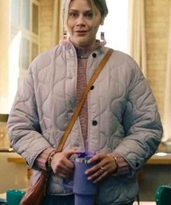 Shop Hazel The Way to You Sarah Luby Grey Quilted Jacket