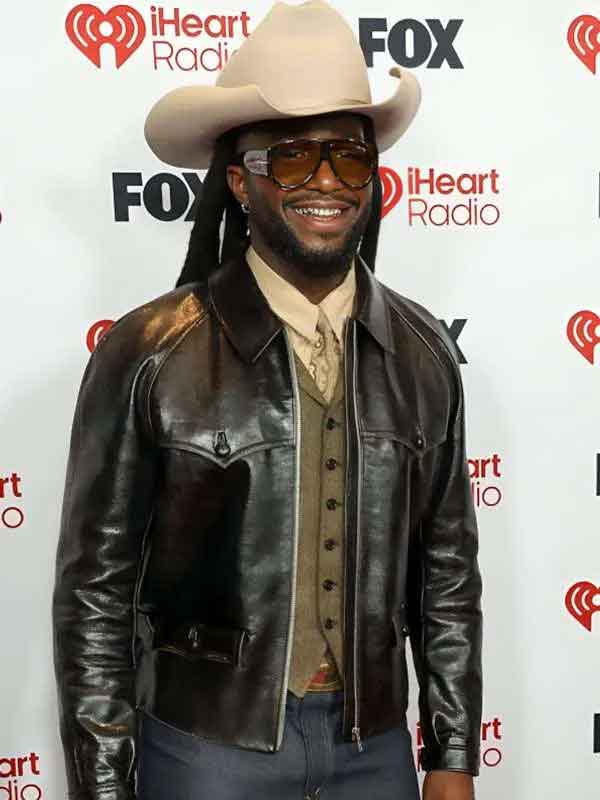 Shop Shaboozey iHeartRadio Music Awards Leather Jacket