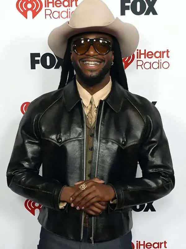 Shop Shaboozey iHeartRadio Music Awards 2026 Leather Jacket