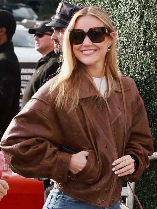 Shop Super Bowl Party Olivia Ponton Leather Jacket