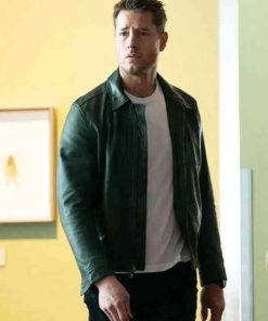 Buy Tracker Justin Hartley Green Leather Jacket