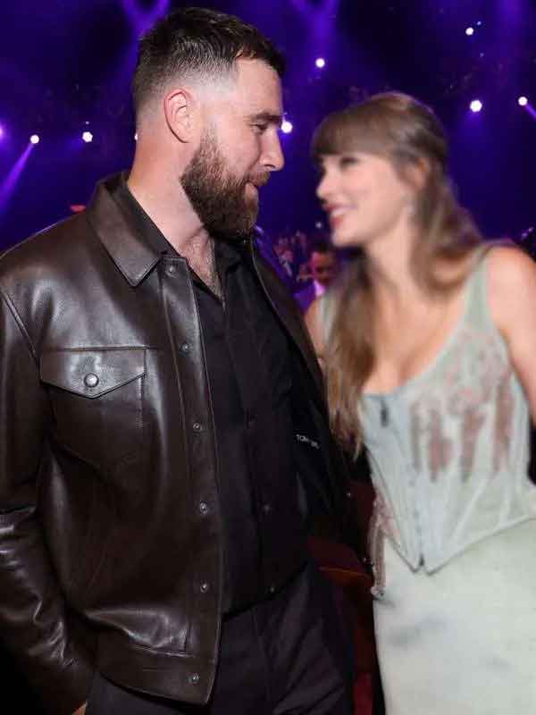 Buy Travis Kelce iHeartRadio Music Awards Leather Jacket