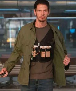 Shop William Fitzgerald Watson S02 Green Cotton Jacket
