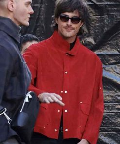 Shop Wuthering Heights Jacob Elordi Leather Jacket