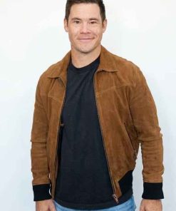 Buy Adam Devine Super Bowl Brown Suede Jacket