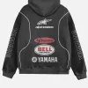 Shop Yamaha-Black-Pullover-Alpinestars-Moto-Hoodie