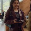 Shop Anna Cathcart XO Kitty S02 Kitty Burgundy Leather Blazer