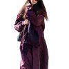 Shop New York City 2026 Anne Hathaway Burgundy Bomber Long Coat
