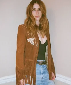 Shop Aya-Cash-2026-Brown-Fringe-Jacket