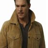 Shop Brando White The Genesis Project Suede Jacket