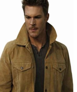 Shop Brando White The Genesis Project Suede Jacket