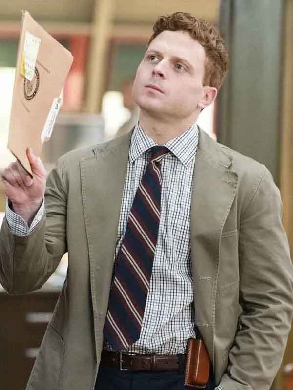 Shop Caleb Foote NCIS Origins Bernard Randolf Khaki Blazer