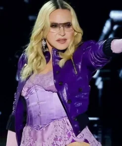 Buy Coachella-2026-Madonna-Purple-Leather-Jacket