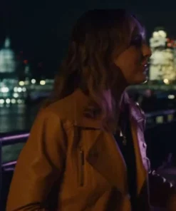Buy Rose-Ayling-Ellis-Code-of-Silence-Mustard-Leather-Jacket