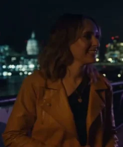 Buy Code-of-Silence-Rose-Ayling-Ellis-Mustard-Biker-Jacket