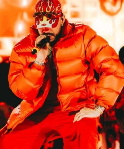 Buy Colombia-Ryan-Castro-Red-Puffer-Jacket