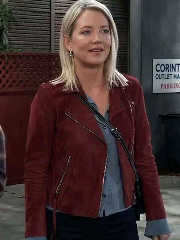 Shop General Hospital Nina Reeves Suede Jacket