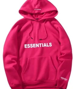 Shop Unisex-Fear-Of-God-Essentials-Pink-Hoodie