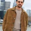 Buy Fuze Theo James Brown Leather Jacket
