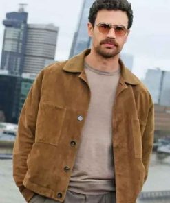 Buy Fuze Theo James Brown Leather Jacket