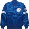 Buy Starter-Indianapolis-Colts-Royal-Satin-Bomber-Jacket