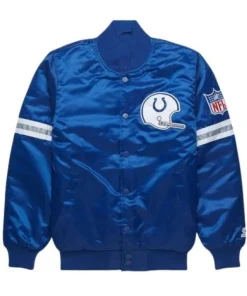 Buy Starter-Indianapolis-Colts-Royal-Satin-Bomber-Jacket