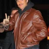 Shop Jacob-Elordi-NYC-2026-Brown-Leather-Jacket