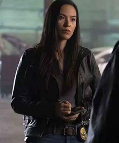Buy Jessica Matten Tribal Black Leather Jacket