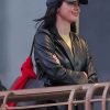 Shop Kendall Jenner Black Leather Jacket