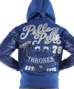 Shop King-Of-Thrones-Pelle-Pelle-Blue-Zip-Up-Hoodie