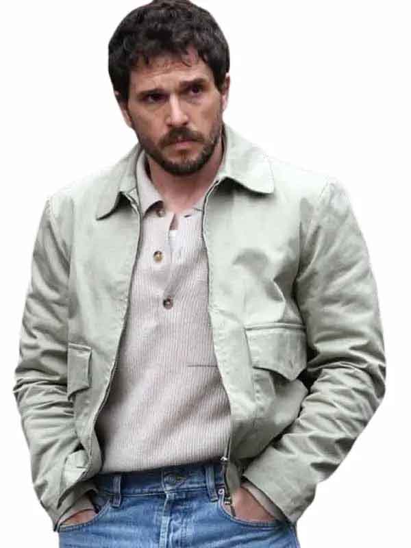 Shop Jay Lockhart Count My Lies Kit Harington Grey Cotton Jacket