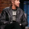 Shop Late-Night-with-Seth-Meyers-Show-S13-Ryan-Gosling-Black-Leather-Jacket
