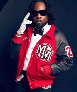 Buy Michael Movie Premiere Rapper Wale Red and Black Jacket