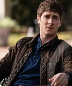 Shop Michael Provost 9-1-1 Nashville Brown Leather Jacket