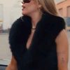Buy Hannah Montana 20th Anniversary Special Miley Cyrus Black Fur Vest