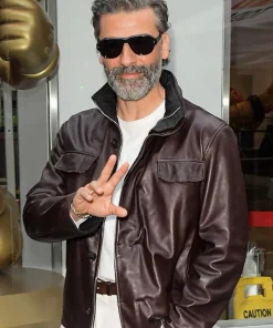 Buy 2026-Oscar-Isaac-Brown-Leather-Jacket