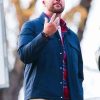 Shop Travis Kelce Central Park New York City 2026 Blue Jacket
