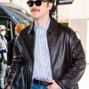 Shop Jake Innanen Brown Leather Jacket