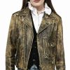 Buy Diana Silvers Brown Leather Jacket