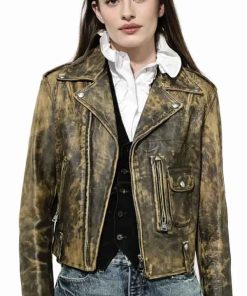 Buy Diana Silvers Brown Leather Jacket