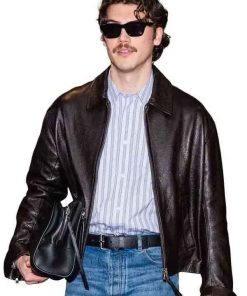 Buy NYC Jake Innanen Brown Leather Jacket