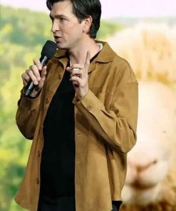 Shop Nicholas Braun CinemaCon Leather Jacket