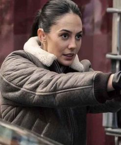 Shop Pardis Saremi FBI S08 Shearling Leather Jacket