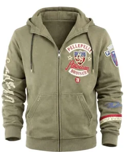 Buy Pelle-Pelles-New-American-Bruiser-Olive-Green-Hoodie